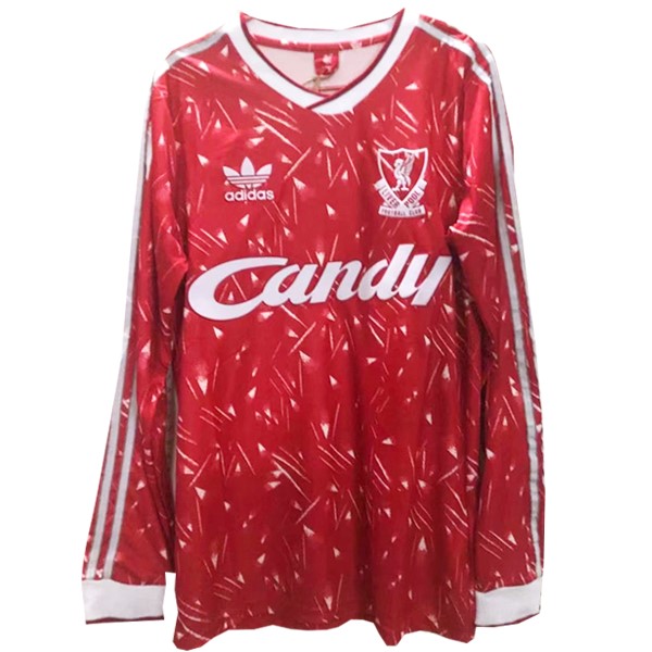 Camiseta Liverpool Replica Primera Ropa ML Retro 1989 1991 Rojo